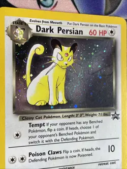 DARK PERSIAN # 17 HOLO Black Star PROMO WOTC Rare Pokemon Card LP/NM - Image 4