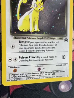 DARK PERSIAN # 17 HOLO Black Star PROMO WOTC Rare Pokemon Card LP/NM - Image 5