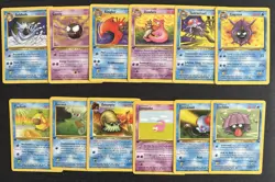 Fossil 1st Edition Lot NM/LP - 12 Uncommon/Common Vintage Pokemon TCG Cards - Image 1