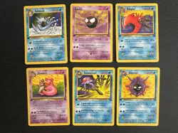 Fossil 1st Edition Lot NM/LP - 12 Uncommon/Common Vintage Pokemon TCG Cards - Image 2