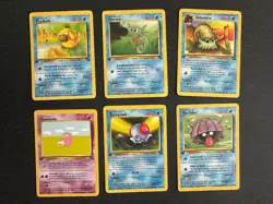 Fossil 1st Edition Lot NM/LP - 12 Uncommon/Common Vintage Pokemon TCG Cards - Image 4