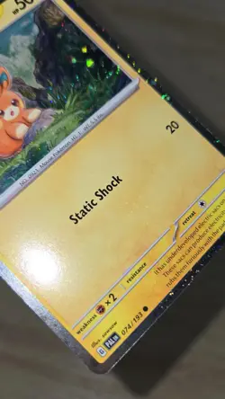 DOUBLE FART SWIRL 🌀💫 HOLO BLEED ERROR NM Pawmi 074/193 Cosmos PAL Pokemon Card - Image 3