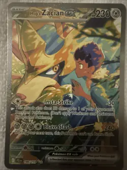 Pokemon Hope Zacian EX Full Art Holo Card 186 Journey Together good centering NM - Image 1