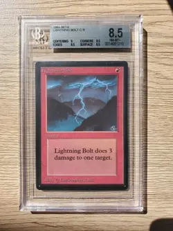 *BGS 8.5 MINT* Lightning Bolt- (Limited Edition- BETA) Magic the Gathering 1993 - Image 1