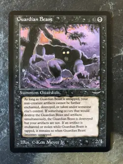 MTG - Guardian Beast - Arabian Nights - Altered - Read - English - WATCH VIDEO! - Image 1