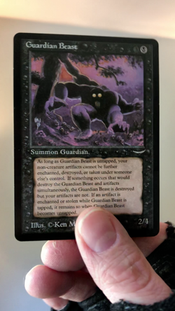 MTG - Guardian Beast - Arabian Nights - Altered - Read - English - WATCH VIDEO! - Image 2