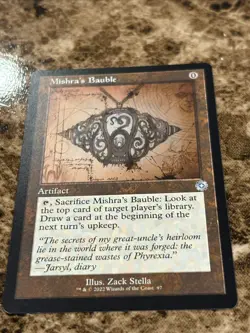 MISHRA'S BAUBLE Magic MTG The Brothers War Retro Schematic - Image 1