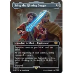 Sting, The Glinting Dagger (borderless) X4 M/NM Magic MTG The Lord Of The Rings - Image 1
