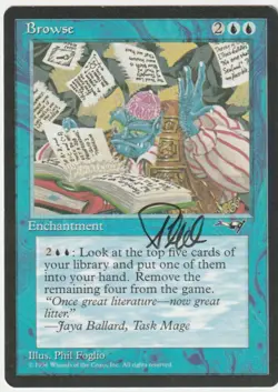 Alliances MTG Browse Signed by Phil Foglio - Image 1