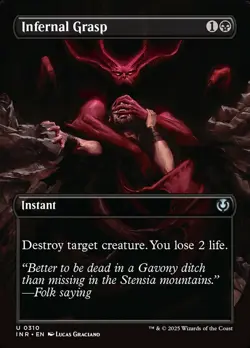 INFERNAL GRASP (BORDERLESS) FOIL INNISTRAD REMASTERED MAGIC THE GATHERING 0310 - Image 1