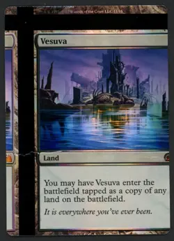 ***FOIL Vesuva NFC Miscut (Horizontal Bend)*** MTG FTV Lands Magic Kid Icarus - Image 1