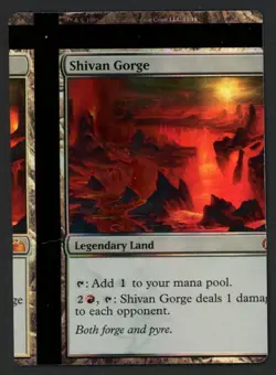 ***FOIL Shivan Gorge NFC Miscut (Horizontal Bend)*** MTG FTV Lands Kid Icarus - Image 1