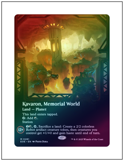 1x Kavaron, Memorial World, Foil, Borderless Art, Edge of Eternities, MTG NM - Image 1