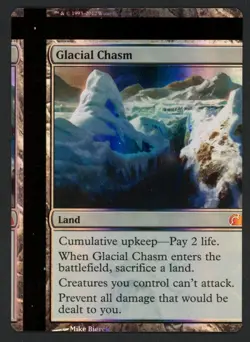 ***FOIL Glacial Chasm NFC Miscut *** MTG FTV Lands Magic Kid Icarus - Image 1