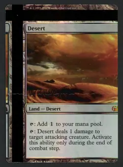 ***FOIL Desert NFC Miscut (Horizontal Crease)*** MTG FTV Lands Magic Kid Icarus - Image 1