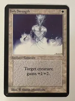Magic the Gathering MTG Alpha Holy Strength NM (Beta Bob) - Image 1