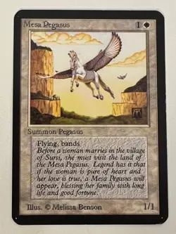 Magic the Gathering MTG Alpha Mesa Pegasus NM- (Beta Bob) - Image 1