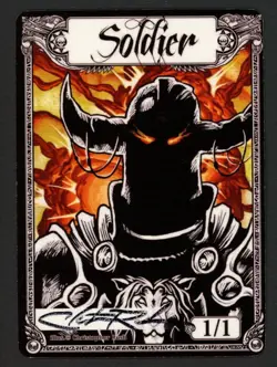 ***Soldier Token Signed*** MTG Tokens Christopher Rush Magic Kid Icarus - Image 1