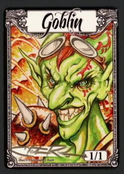 ***Goblin Token Signed*** MTG Tokens Christopher Rush Magic Kid Icarus - Image 1
