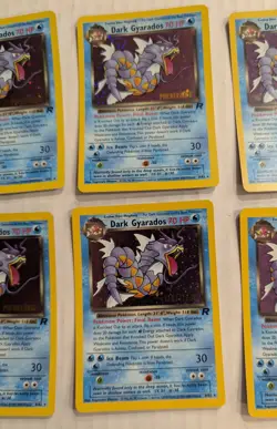 Lot 10 Dark Gyarados 8/82 Holo Team Rocket Vintage Prerelease Promo Pokemon Card - Image 3