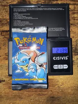 Pokemon Base Set Booster Pack Blastoise Art Sealed, Super Heavy 21.39g English - Image 1
