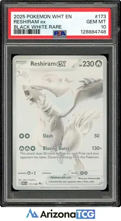 Pokemon 2025 Reshiram ex 173/086 Black White Rare White Flare GEM MINT PSA 10 - Image 1