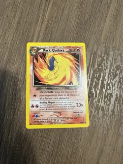 Pokemon TCG Dark Quilava 39/105 Neo Destiny Regular WOTC Unlimited LP - Image 1
