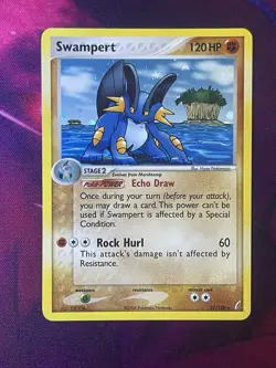Swampert 27/100 Holo Rare 2006 EX Crystal Guardians Pokemon TCG Vintage MP - Image 1