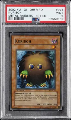 2002 YU-GI-OH! MRD-METAL RAIDERS 1ST ED #071 KURIBOH PSA 9 - Image 1