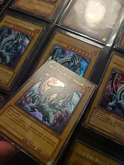 [Wavy Print] Blue-Eyes White Dragon LOB-001 Ultra Rare Legend Of Blue Eyes - Image 5