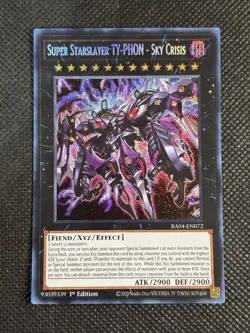 YuGiOh! - Super Starslayer TY-PHON - Sky Crisis RA04-EN072 Secret Rare 1st Ed NM - Image 1