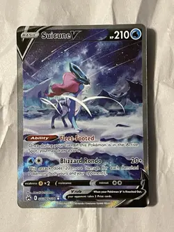 Suicune V GG38/GG70 Crown Zenith: Full Art Holo Pokemon Trading Card - Image 1