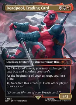 Magic The Gathering MTG DEADPOOL, TRADING CARD Secret Lair NM Near Mint - Image 1