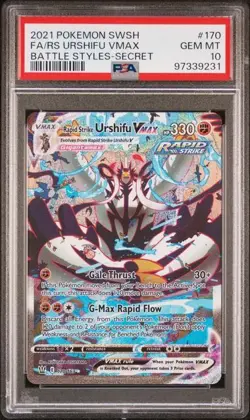 PSA 10 Rapid Strike Urshifu VMAX 170/163 SWSH Battle Styles Pokemon Card - Image 1