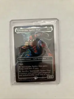 Magic The Gathering Marvel Legends Battle Damaged Spectacular Spider-Man Card - Image 1
