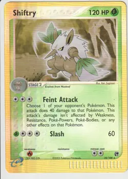 Shiftry 22/100 Rare Reverse Holo Ex Sandstorm Pokemon Card Vintage 2003 - LP - Image 1