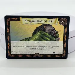 Harry Potter Diagon Alley TCG Dragon-Hide Gloves 6/80 Foil Card NM 2002 Card (5) - Image 1