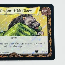 Harry Potter Diagon Alley TCG Dragon-Hide Gloves 6/80 Foil Card NM 2002 Card (5) - Image 3