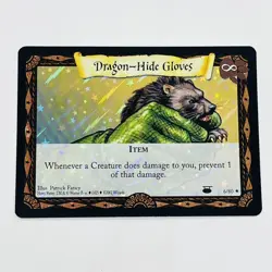 Harry Potter Diagon Alley TCG Dragon-Hide Gloves 6/80 Foil Card NM 2002 Card (5) - Image 5