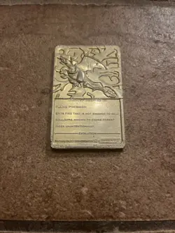 Pokemon 23K Gold Plated CHARIZARD Trading Card Collectable - Vintage from 1999 - Image 3