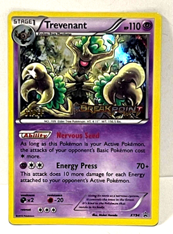 Pokemon Break Point Trevenant " STAF F" Gold Foil Prerelease Promo Card OOP Rare - Image 1