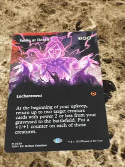 SMILE AT DEATH Magic MTG Tarkir Dragonstorm Borderless - Image 1