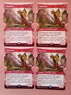 4x Hired Claw (Showcase) **NEAR MINT** **UNPLAYED** MTG - Image 1