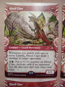 4x Hired Claw (Showcase) **NEAR MINT** **UNPLAYED** MTG - Image 2