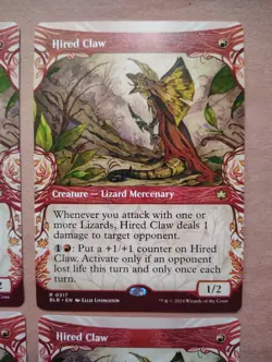 4x Hired Claw (Showcase) **NEAR MINT** **UNPLAYED** MTG - Image 3