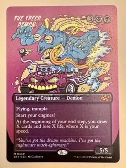 Mtg. The Speed Demon. Foil Borderless. Aetherdrift. Pack Fresh - Image 1