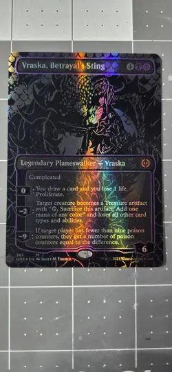 Vraska, Betrayal's Sting (Oil Slick Raised Foil) Phyrexia: All Will Be One Foil - Image 1