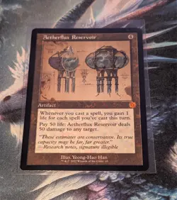 M.T.G. The Brothers' War Aetherflux Reservoir Schematic Retro Frame M/NM - Image 1