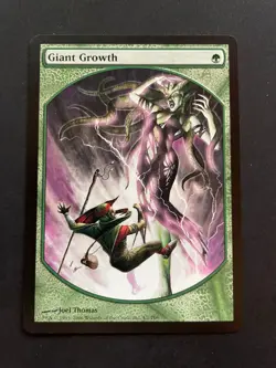 MTG Giant Growth Magic Player Rewards 2006 Full Art Promo - Image 1