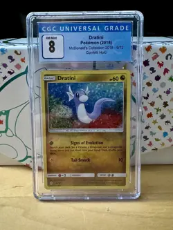 Pokemon CGC 8 NM/Mint Dratini 9/12 McDonald's Collection 2018 Confetti Holo - Image 1